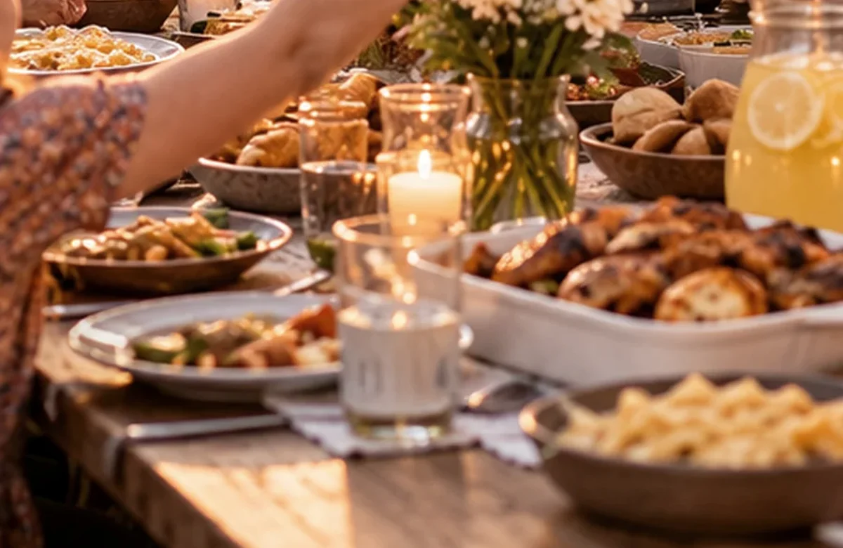 Illustrative gathering scene: Holidays & Traditions