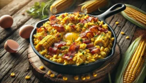 Camp Corn in an iron skillet